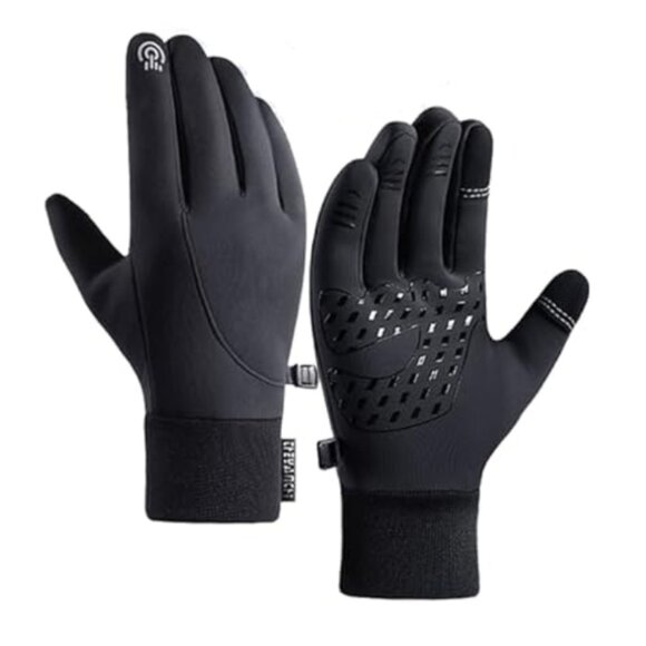 Winter Touchscreen Cycling Gloves, Fleece Lined For Outdoor Hiking & Skiing - XL - Picture 1 of 10